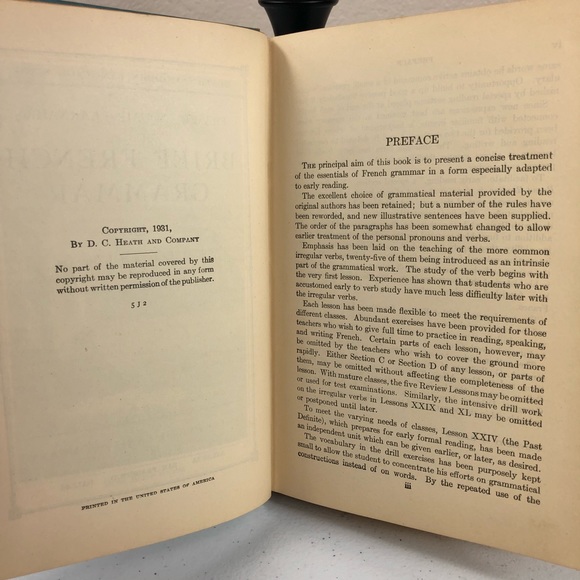 📖 1931 BRIEF FRENCH GRAMMAR Book - Picture 6 of 6